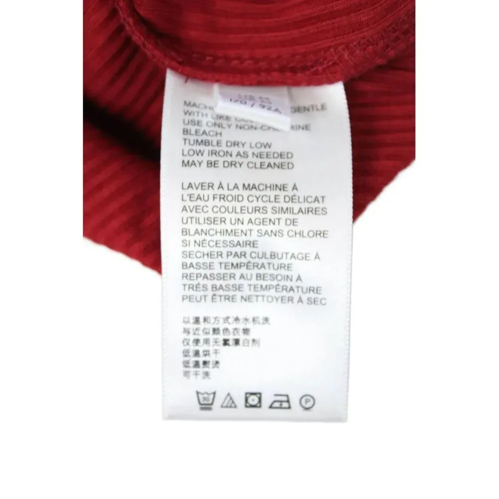 Urban Outfitters Womens Long Sleeve Cut Out Keyhole Ribbed Dress Red Size Medium